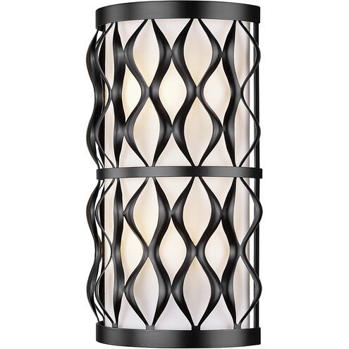 Harden 2 Light 8 inch Matte Black Wall Sconce Wall Light