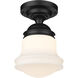 Vaughn 1 Light 10.5 inch Matte Black Flush Mount Ceiling Light