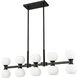 Artemis 10 Light 40 inch Matte Black Linear Chandelier Ceiling Light