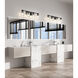 Jacqueline 4 Light 31.5 inch Matte Black Bathroom Vanity Wall Light