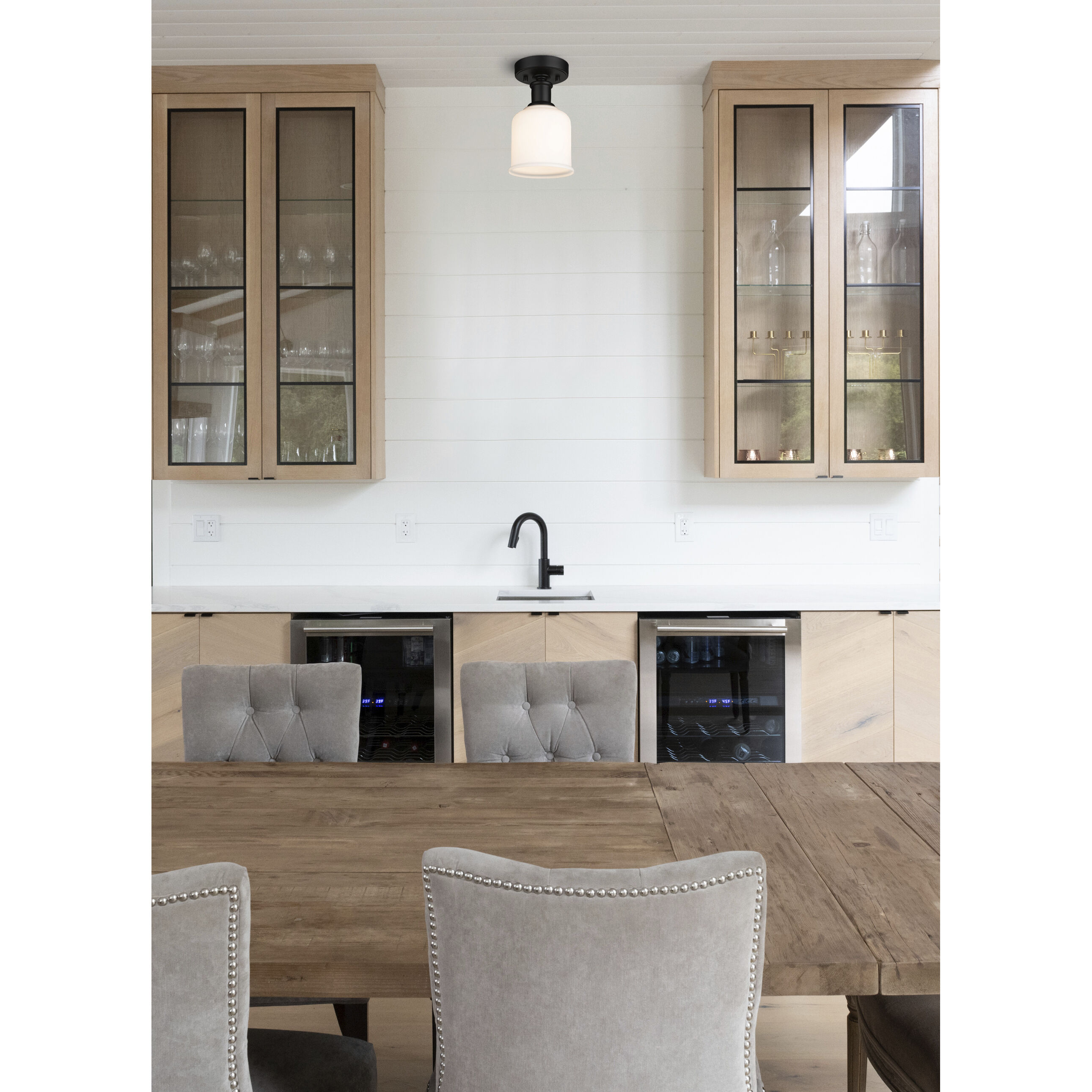 Bryant 1 Light 5.5 inch Matte Black Flush Mount Ceiling Light