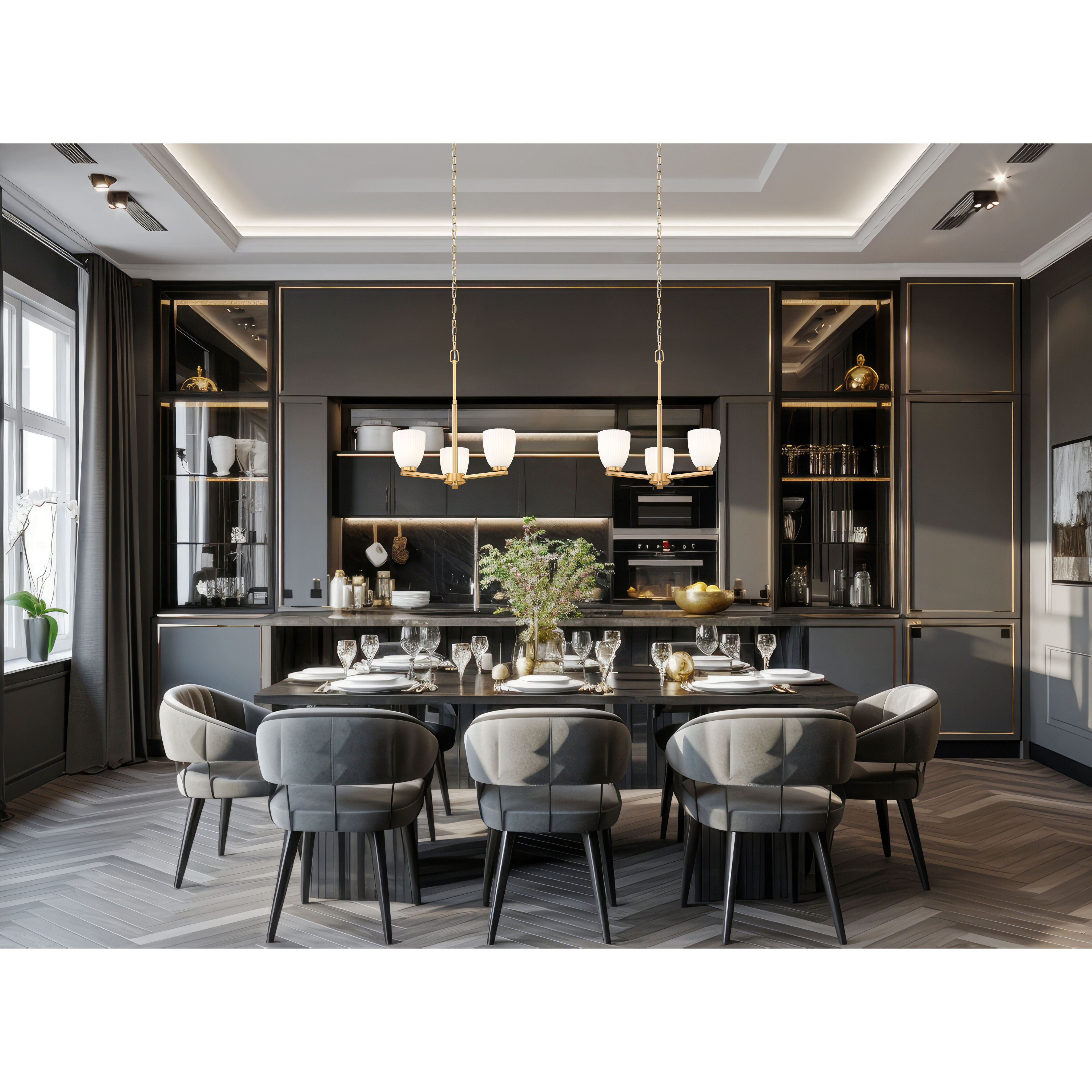 Naya 3 Light 19.25 inch Modern Gold Chandelier Ceiling Light