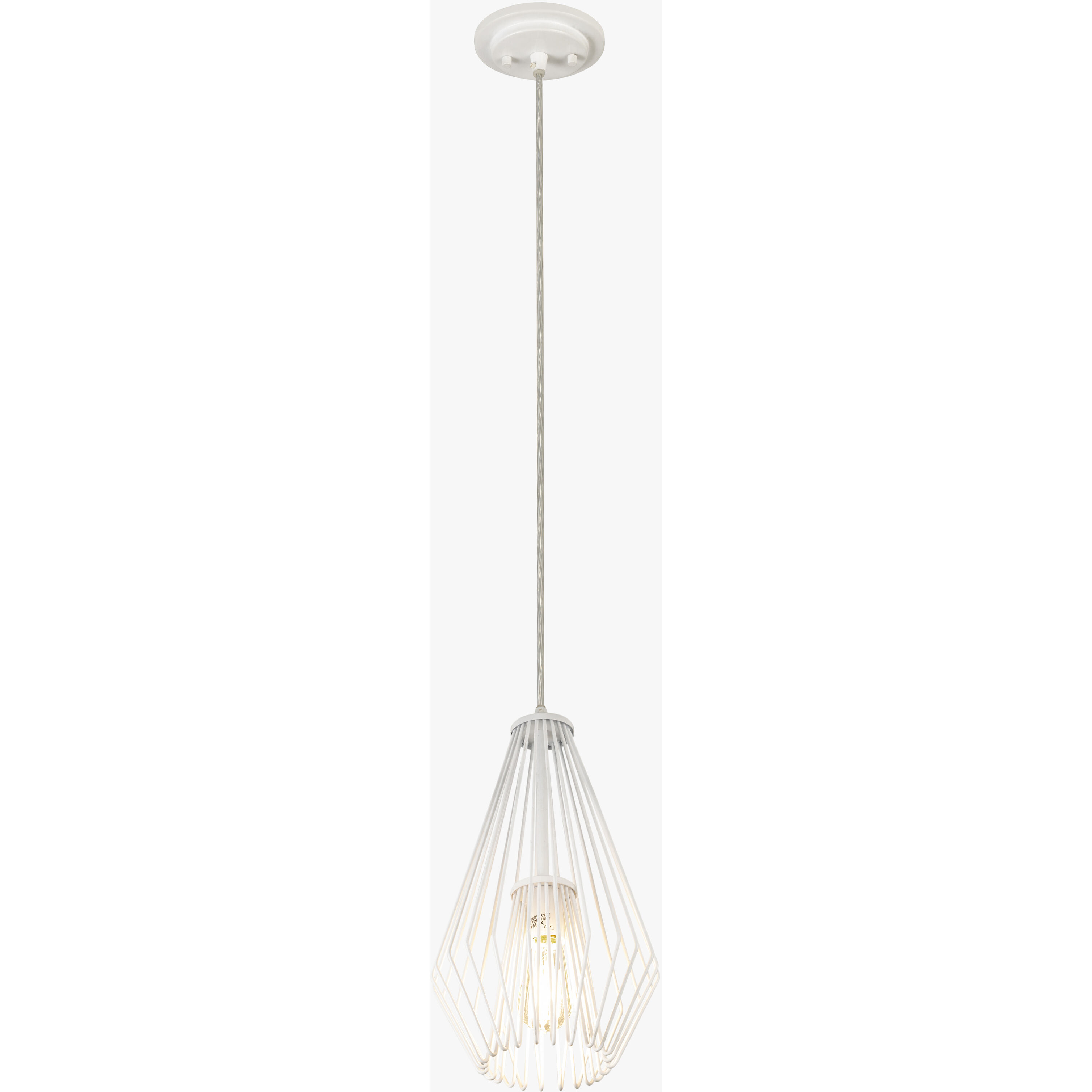 Quintus 1 Light 9.25 inch Gloss White Pendant Ceiling Light