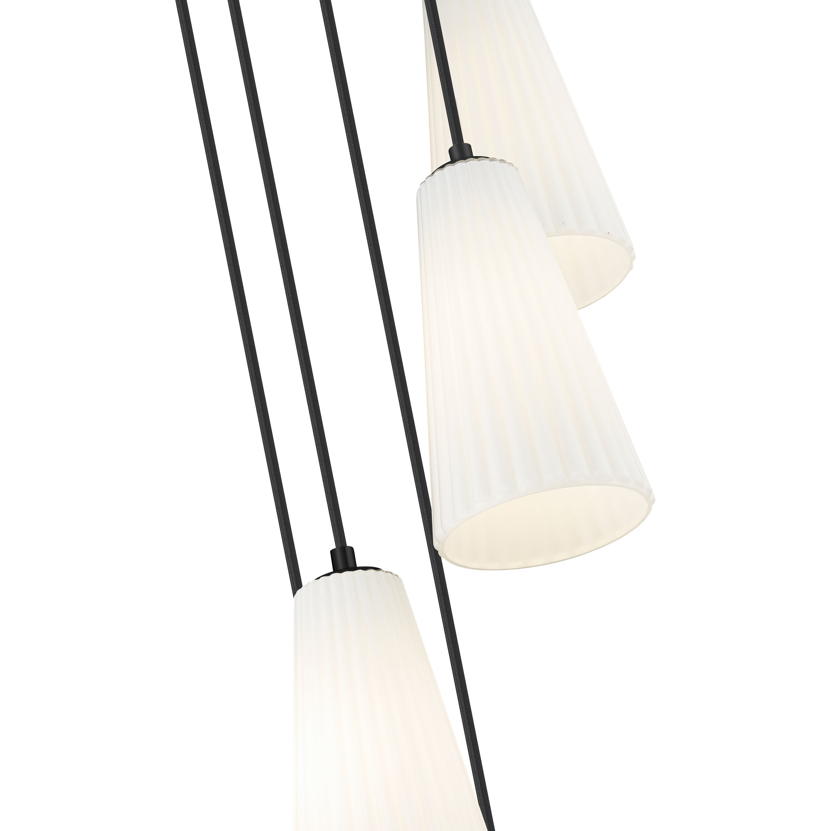 Farrell 5 Light 12 inch Matte Black Chandelier Ceiling Light