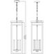 Nova 5 Light 12.5 inch Black Outdoor Chain Mount Ceiling Fixture in Clear Glass