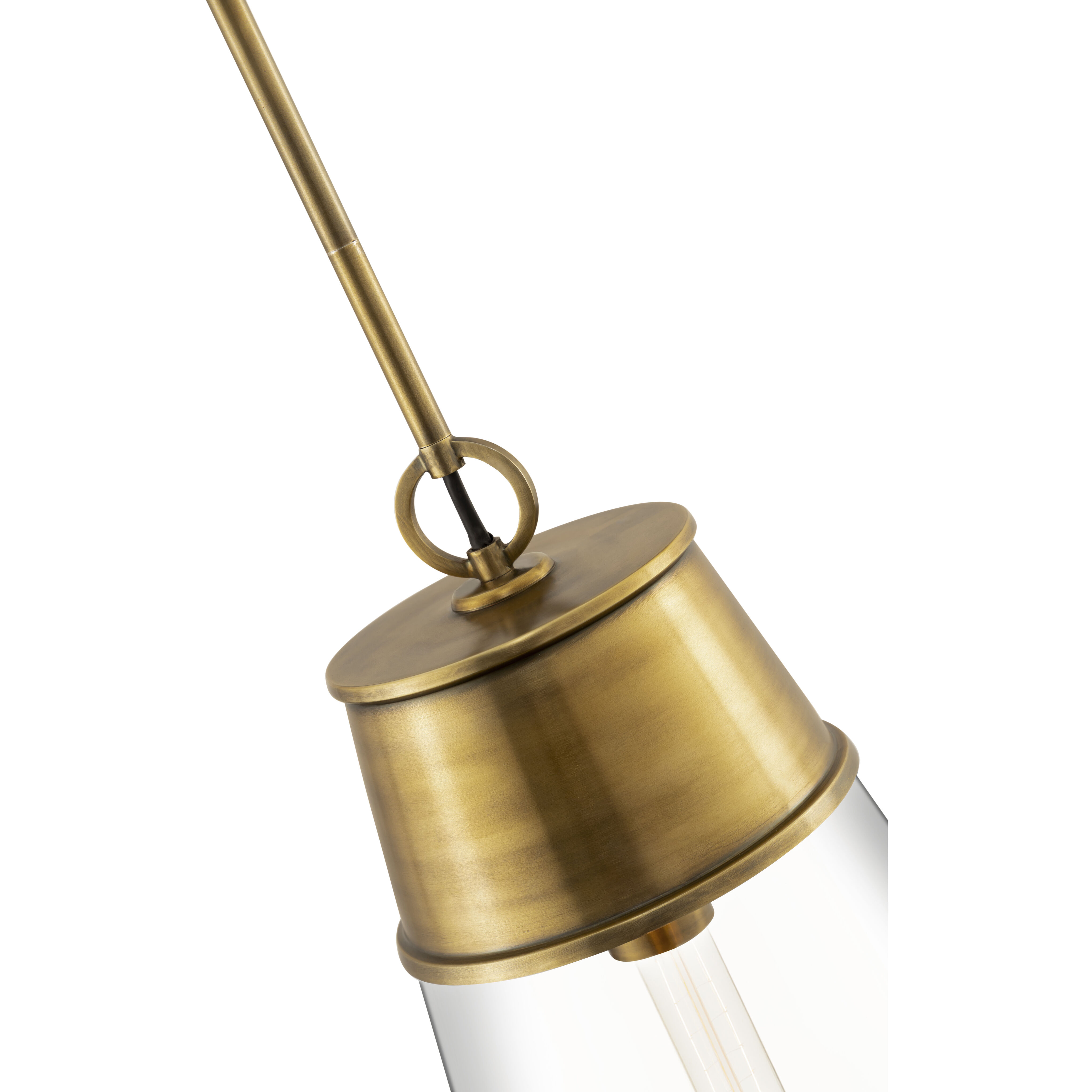 Wentworth 1 Light 11.5 inch Rubbed Brass Pendant Ceiling Light