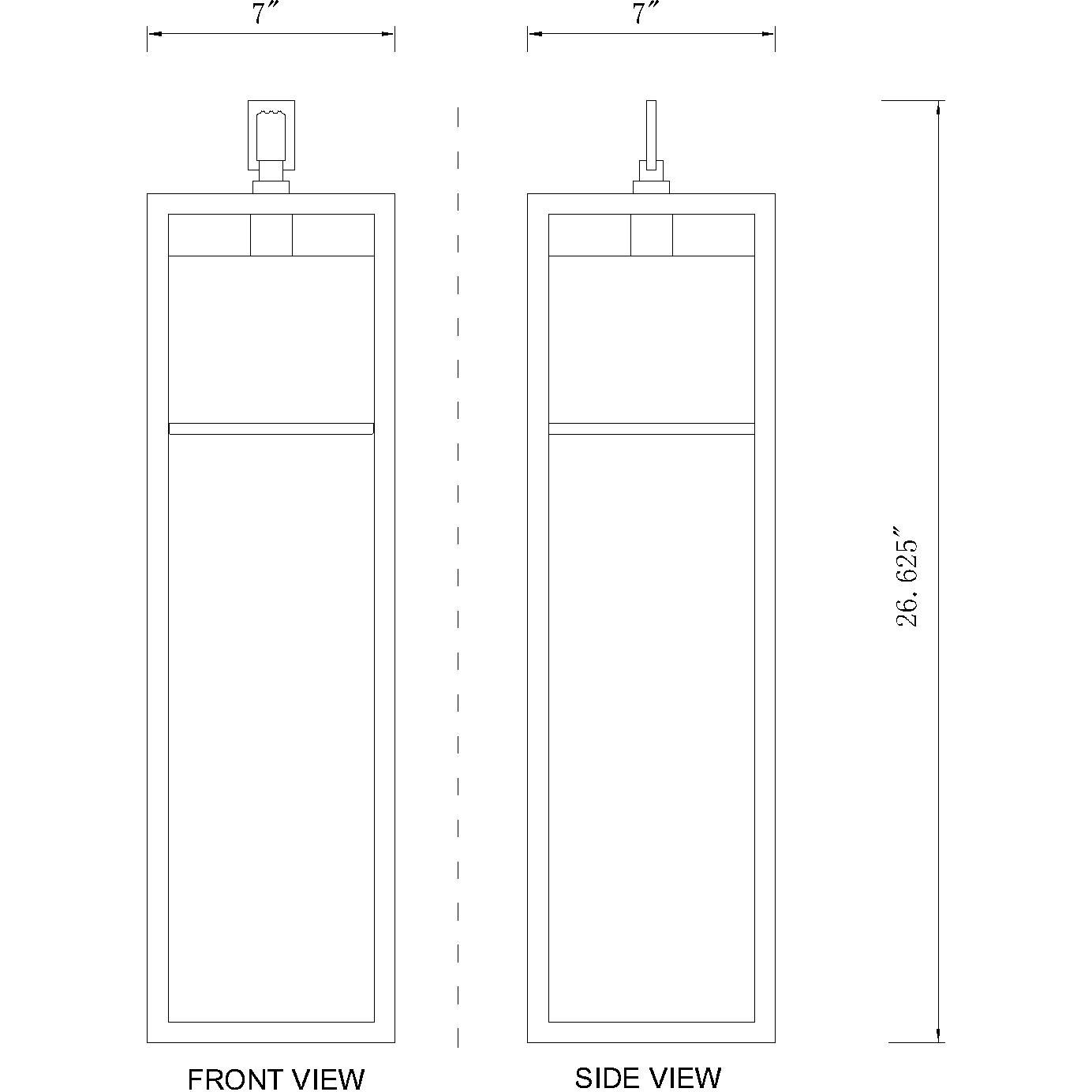 Barwick LED 7 inch Black Outdoor Chain Mount Ceiling Fixture