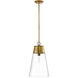 Wentworth 1 Light 11.5 inch Rubbed Brass Pendant Ceiling Light