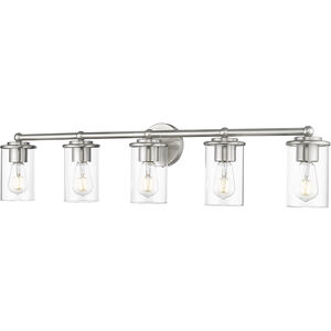 Thayer 5 Light 39 inch Brushed Nickel Vanity Wall Light