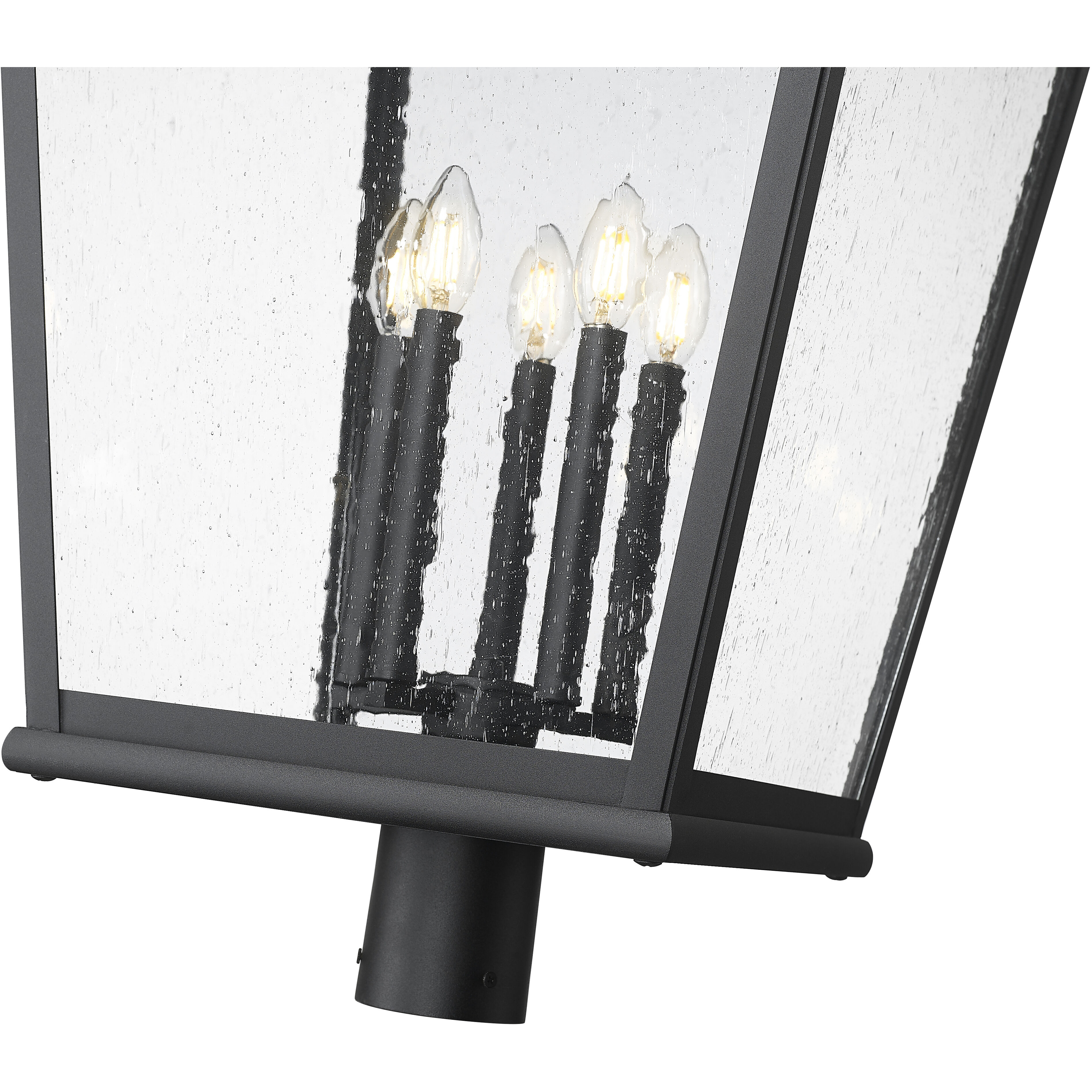 Raphael 5 Light 40.75 inch Sand Black Outdoor Post Mount Fixture in Soft Sand Black
