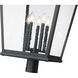 Raphael 5 Light 40.75 inch Sand Black Outdoor Post Mount Fixture in Soft Sand Black
