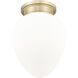 Gideon 1 Light 10 inch Modern Gold Flush Mount Ceiling Light