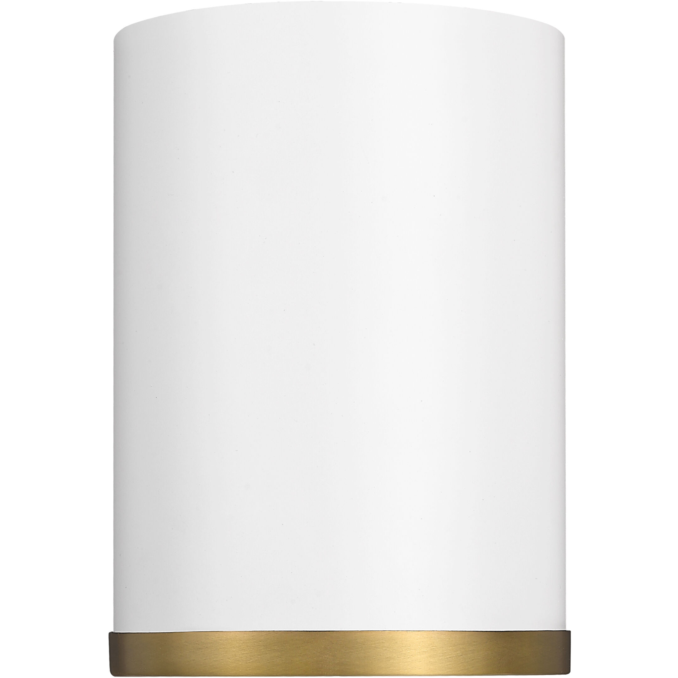 Arlo 1 Light 5.25 inch Matte White and Rubbed Brass Flush Mount Ceiling Light