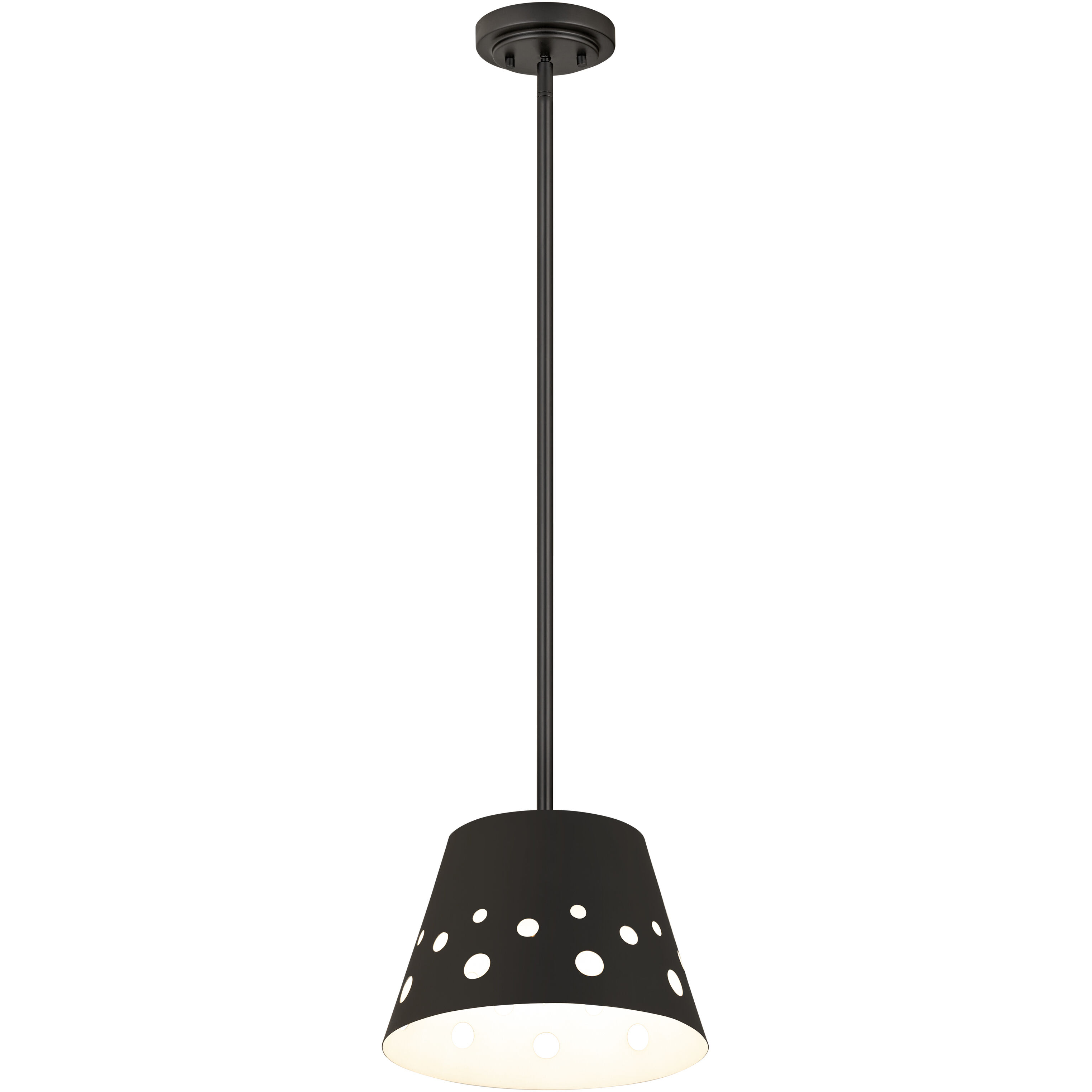 Katie 1 Light 12 inch Matte Black Pendant Ceiling Light