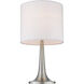 Skylar 16 inch 60.00 watt Brushed Nickel Table Lamp Portable Light