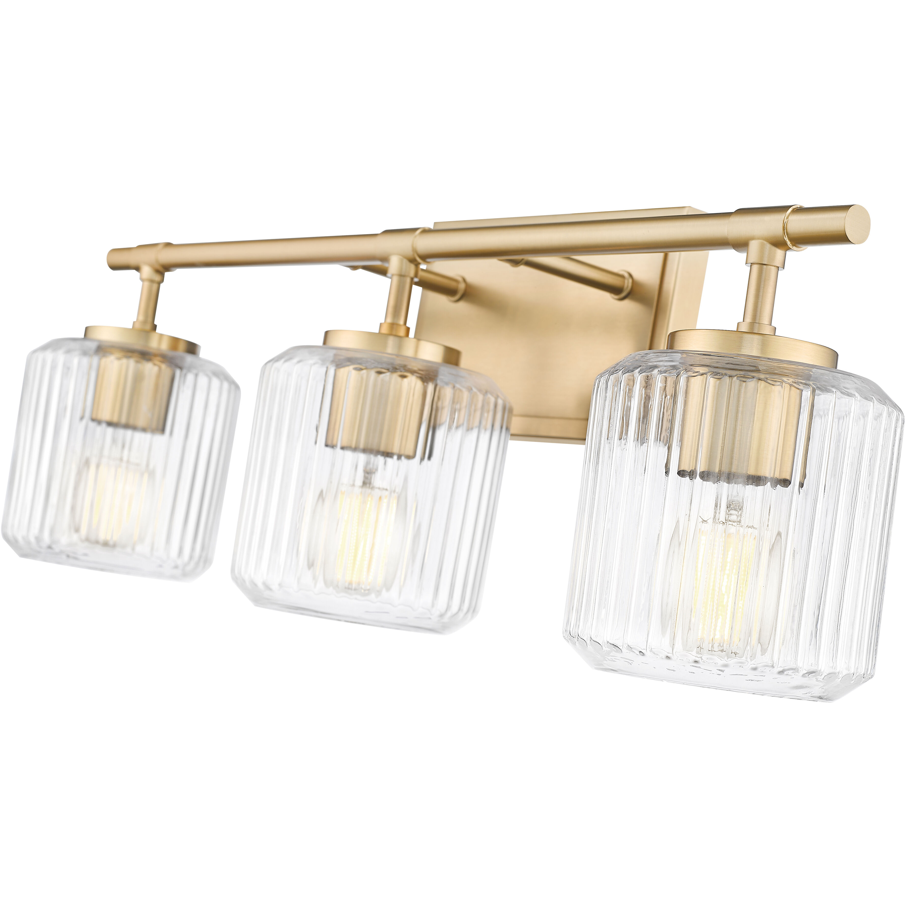 Landon 3 Light 24 inch Modern Gold Vanity Wall Light