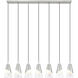 Aimie Linear Chandelier Ceiling Light in Brushed Nickel