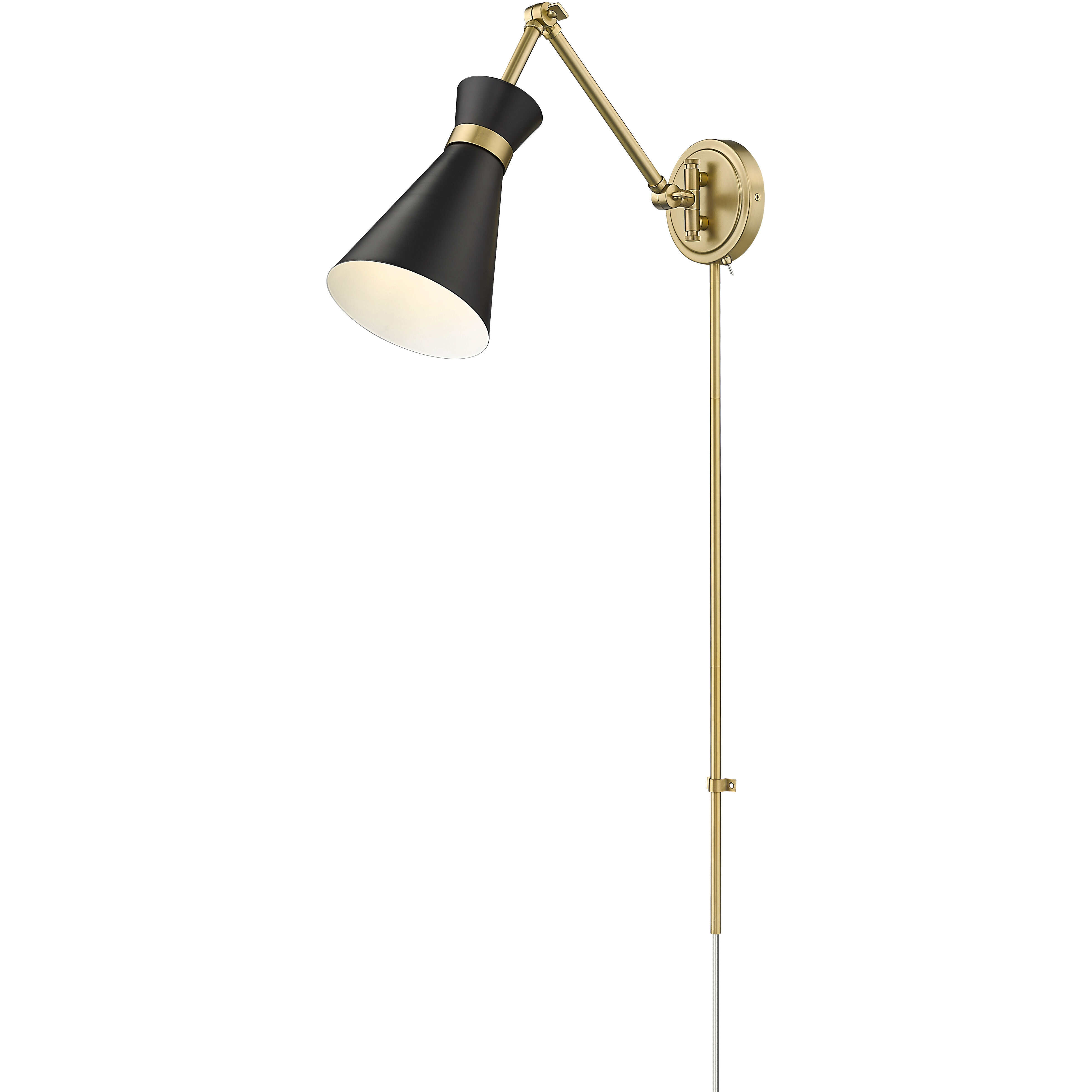 Soriano 1 Light 6.25 inch Matte Black Wall Sconce Wall Light in Matte Black and Modern Gold