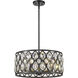 Dealey 5 Light 19.25 inch Matte Black Chandelier Ceiling Light
