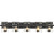 Bennington 5 Light 36.25 inch Matte Black Vanity Wall Light