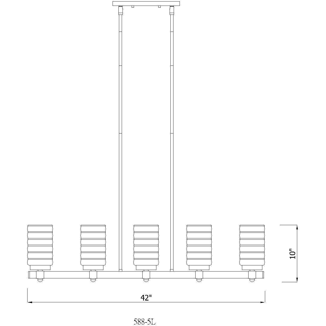 Tahoe 5 Light 4.5 inch Ashen Barnboard Outdoor Linear Chandelier
