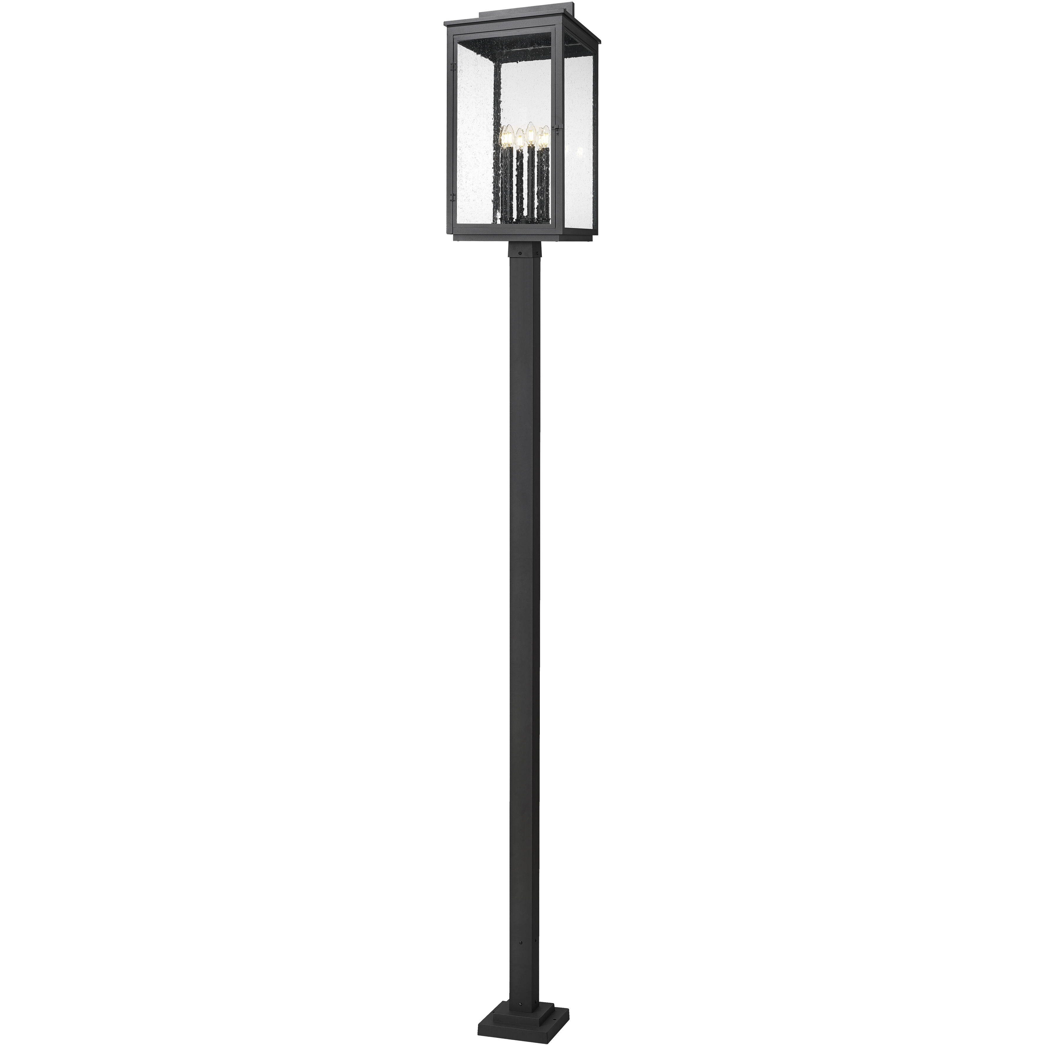 Hartwell 6 Light 125.5 inch Sand Black Outdoor Post Mounted Fixture