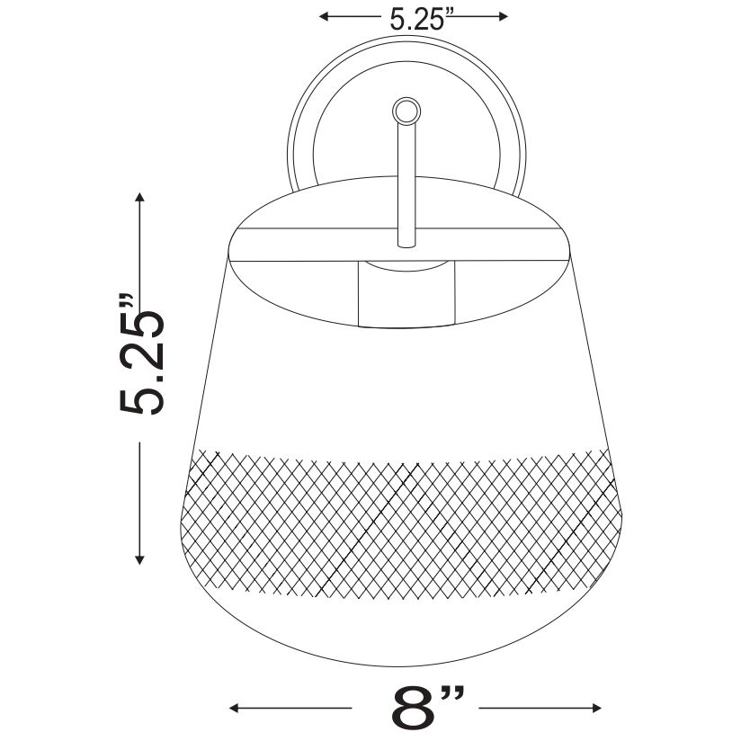 Maddox 1 Light 8 inch Rubbed Brass Wall Sconce Wall Light