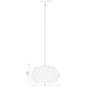 Chloe 1 Light 14 inch Brushed Nickel Pendant Ceiling Light