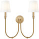 Jisele 2 Light 20 inch Rubbed Brass Wall Sconce Wall Light