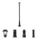 Wakefield 1 Light 116 inch Black Outdoor Post Mounted Fixture