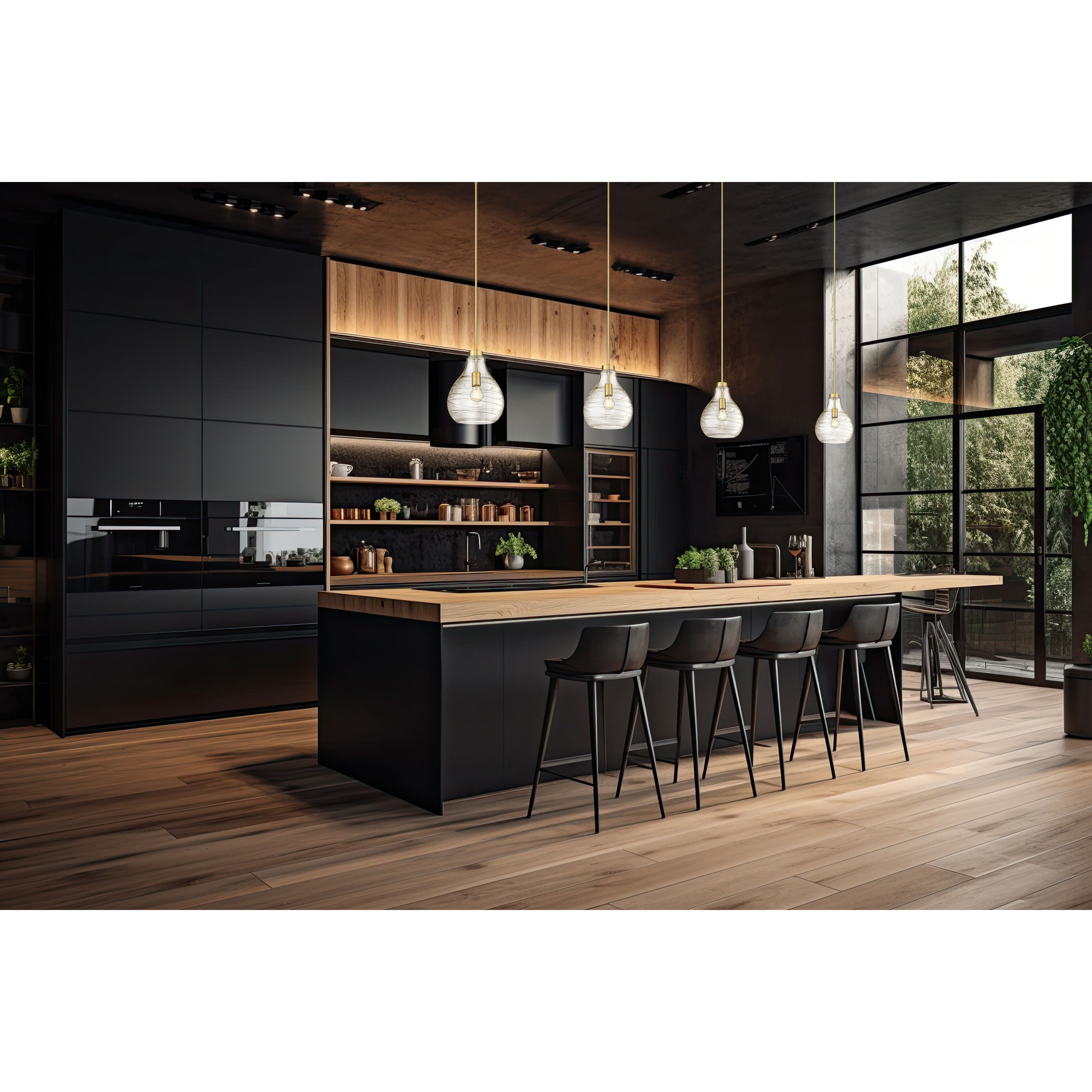 Bon Air 1 Light 10 inch Modern Gold Pendant Ceiling Light