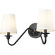 Gianna 2 Light 20 inch Matte Black Wall Sconce Wall Light