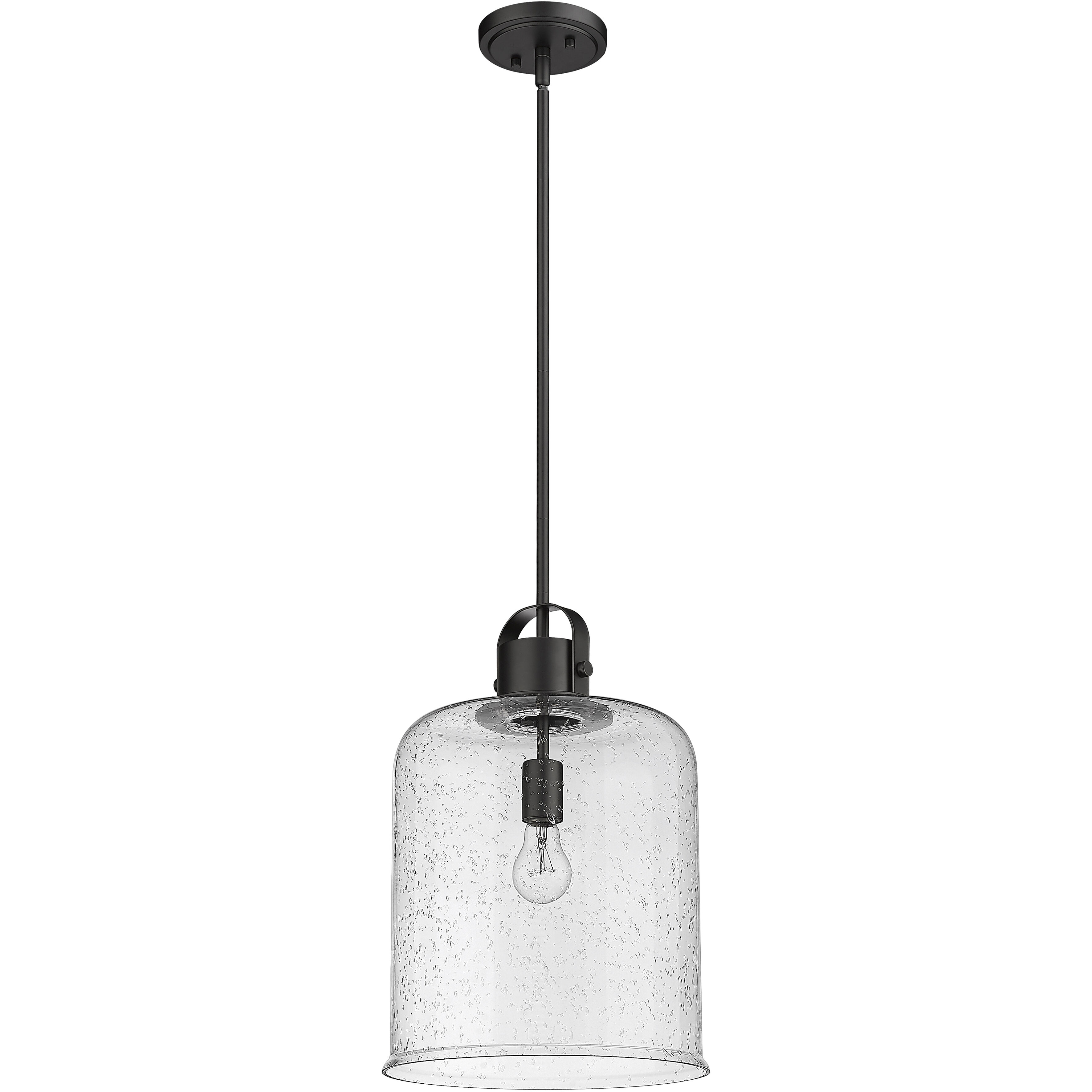 Kinsley 1 Light 12 inch Matte Black Pendant Ceiling Light