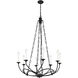 Arabella 8 Light 28 inch Matte Black Chandelier Ceiling Light