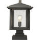 Aspen 1 Light 17.5 inch Oil Rubbed Bronze Outdoor Pier Mounted Fixture