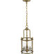 Wyndham 3 Light 8.5 inch Heirloom Brass Chandelier Ceiling Light