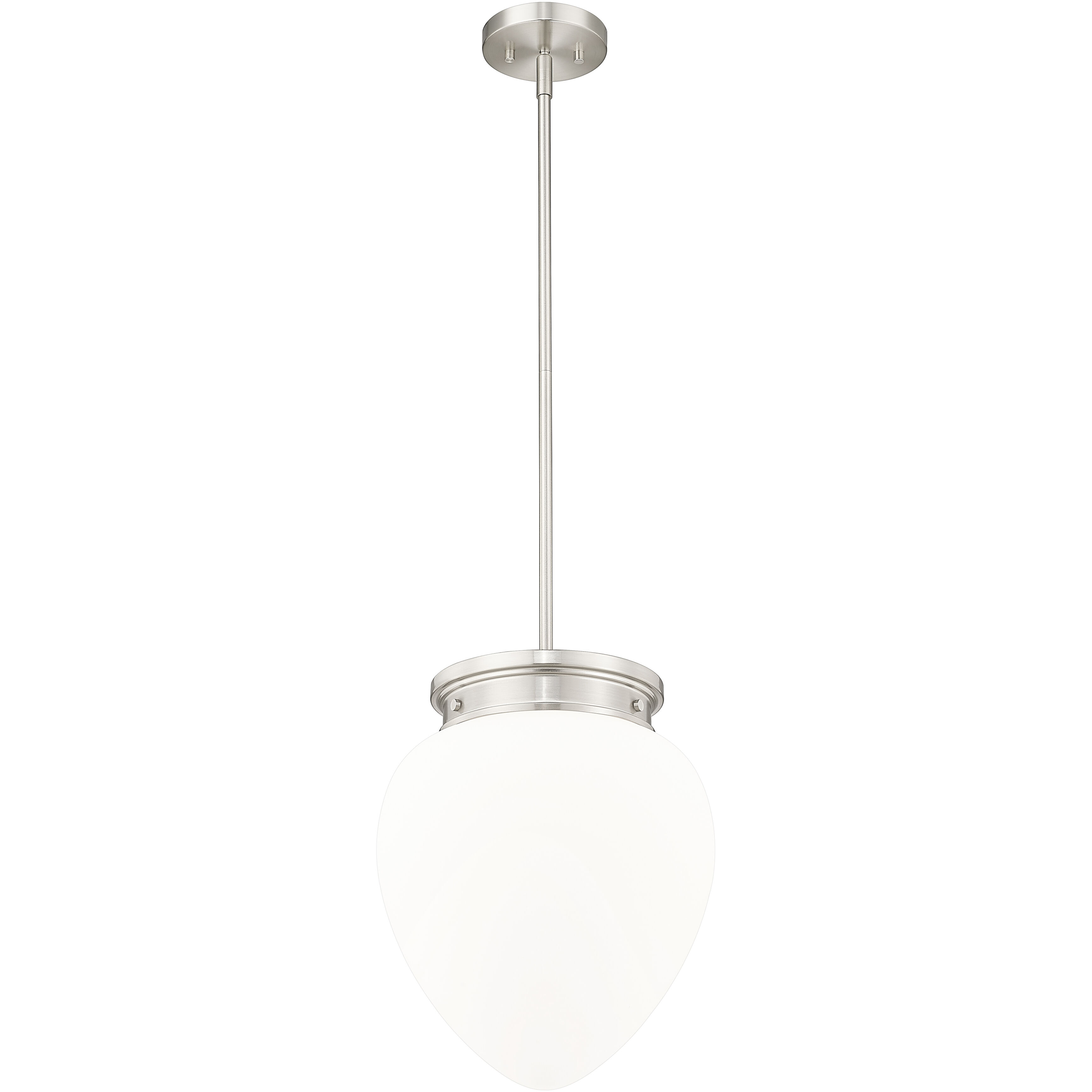 Gideon 1 Light 12.5 inch Brushed Nickel Pendant Ceiling Light