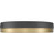 Algar LED 16 inch Matte Black and Modern Gold Flush Mount Ceiling Light