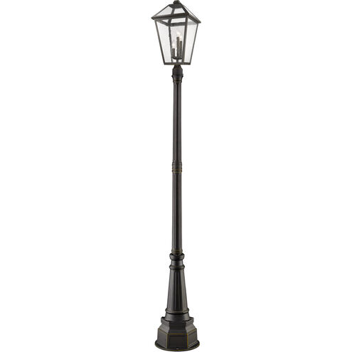 Talbot 3 Light 104 inch Oil Rubbed Bronze Outdoor Post Mounted Fixture