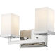 Tidal 2 Light 13.25 inch Chrome Vanity Wall Light
