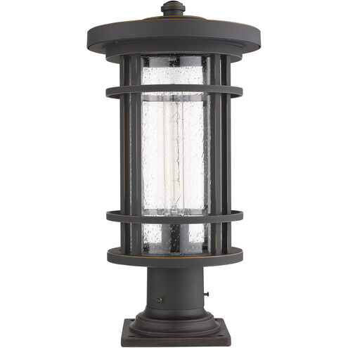 Jordan 1 Light 19.75 inch Oil Rubbed Bronze Outdoor Pier Mounted Fixture in 7.25