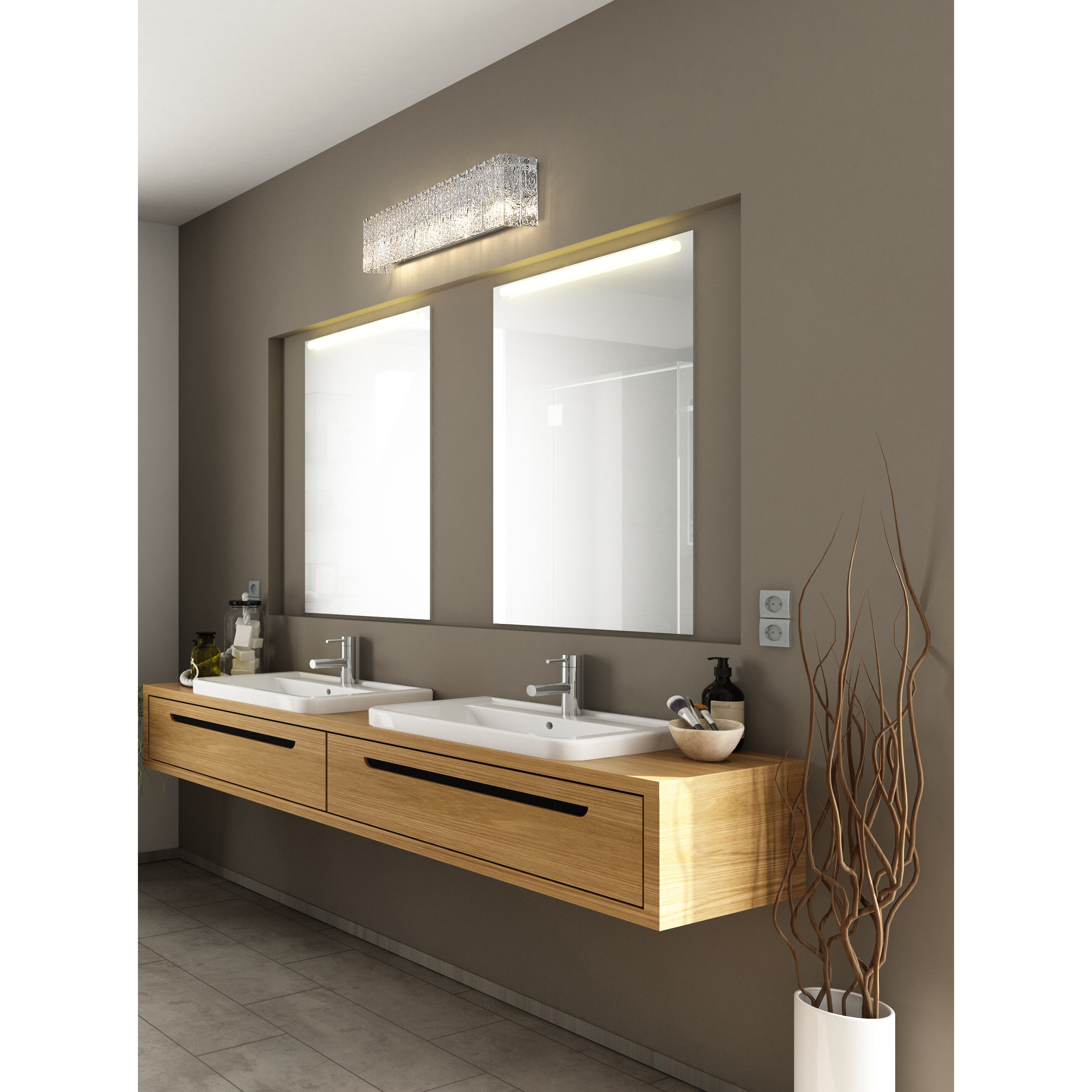 Glacier 5 Light 36.75 inch Chrome Vanity Wall Light