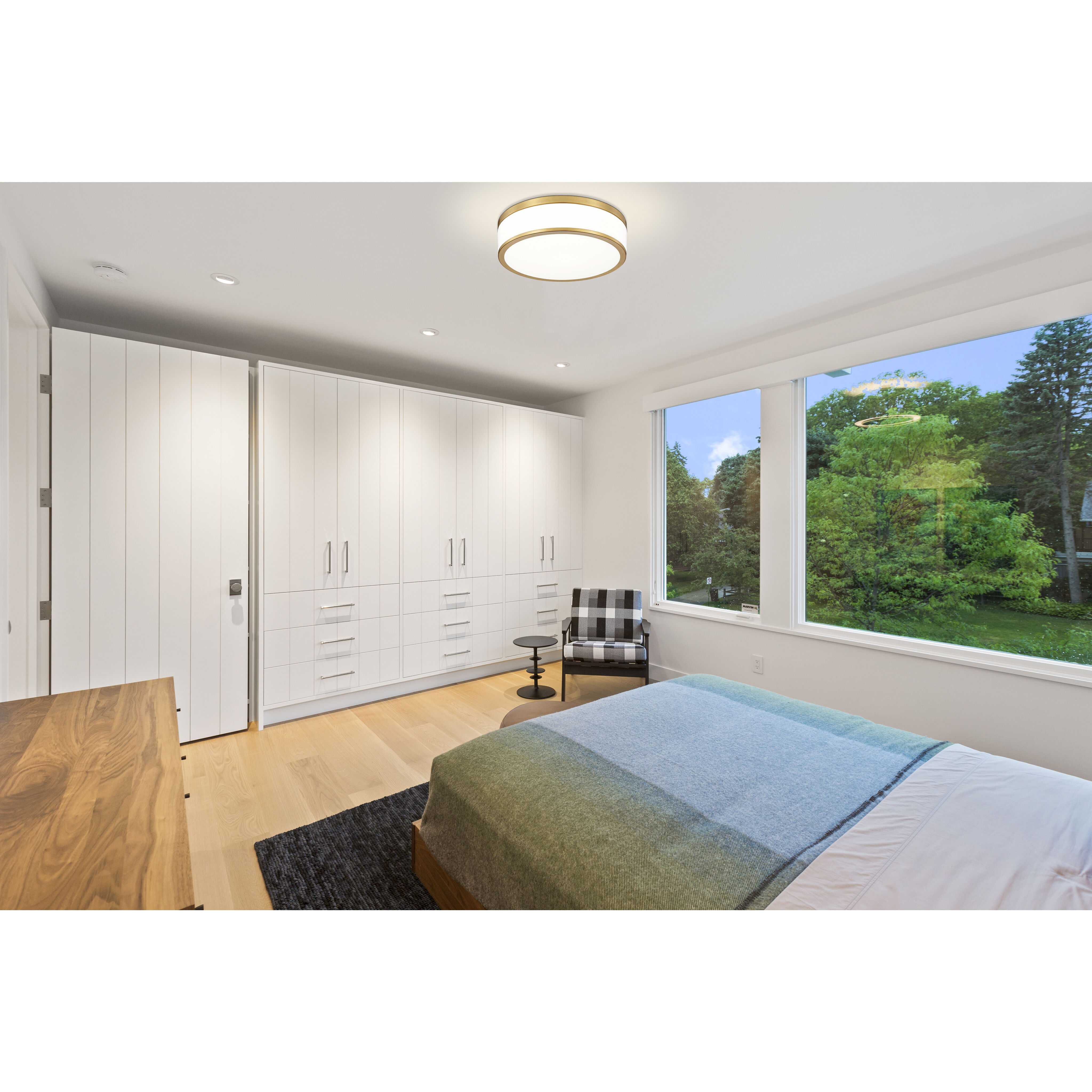 Ballord LED 12 inch Modern Gold Flush Mount Ceiling Light