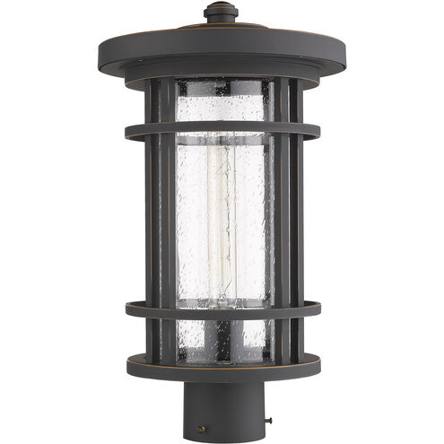 Jordan 1 Light 17.75 inch Oil Rubbed Bronze Outdoor Post Mount Fixture