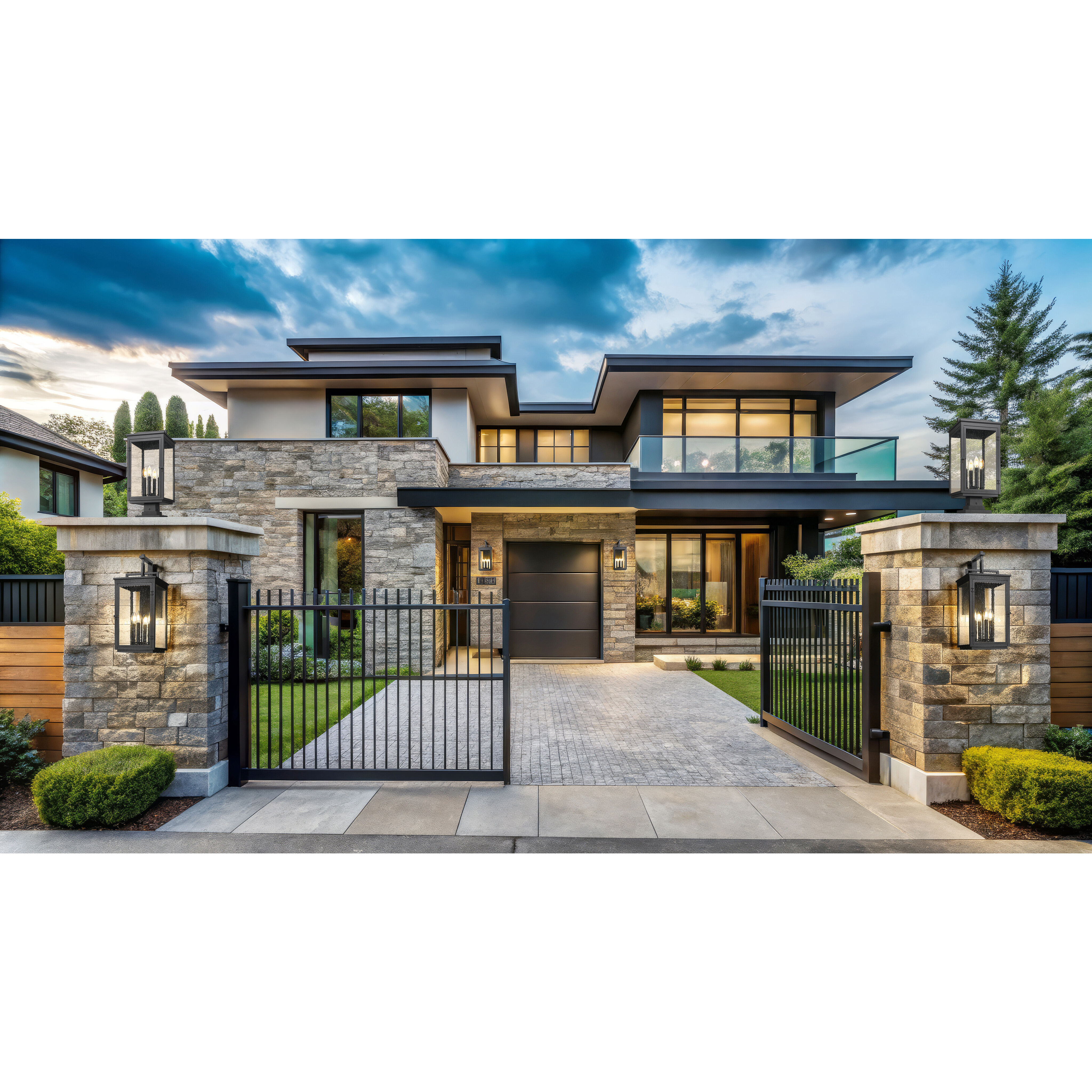 Hartwell 4 Light 23.75 inch Sand Black Outdoor Pier Mounted Fixture