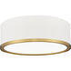 Bradley LED 12.25 inch Matte White and Modern Gold Flush Mount Ceiling Light