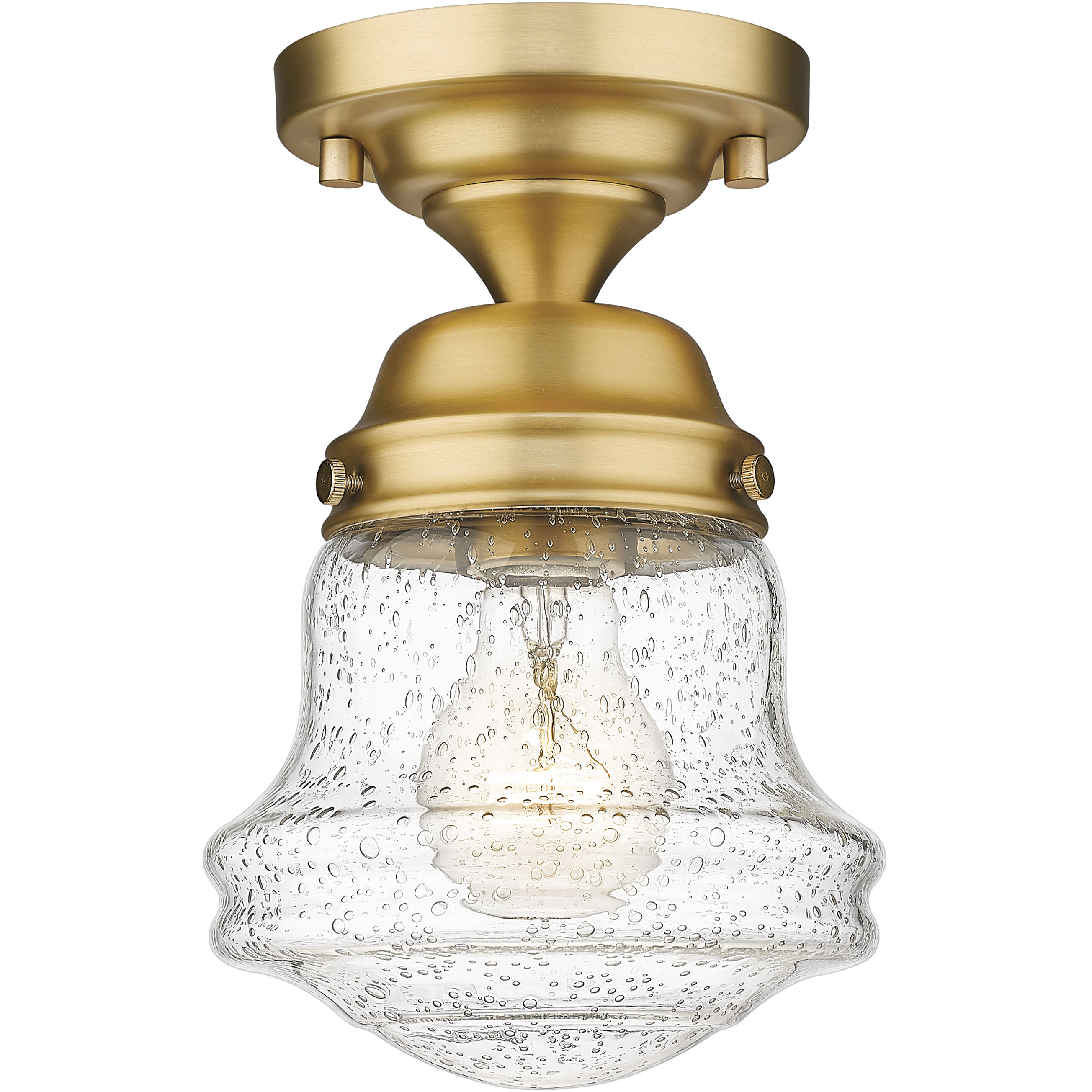 Vaughn 1 Light 6 inch Heritage Brass Flush Mount Ceiling Light