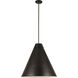 Eaton 1 Light 24 inch Bronze Plate Pendant Ceiling Light