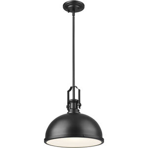 Melange 1 Light 13.25 inch Matte Black Pendant Ceiling Light in Matte Black Steel