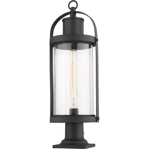 Roundhouse 1 Light 27 inch Black Outdoor Pier Mounted Fixture